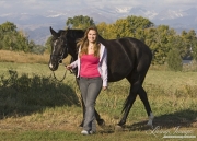 Girl and horse, Quarter Horse, Longmont, CO
