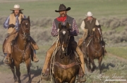 Three Cowboys Riding at Sombrero Ranch in Craig, CO
