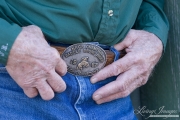 Flitner Ranch, Shell, WY - cowboy's rodeo beltbuckle