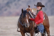 Flitner Ranch, Shell, WY - Cowgirl and her horse