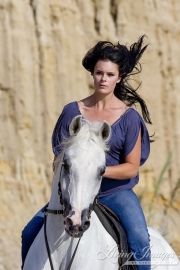 Ojai, Arabian stallion, woman riding
